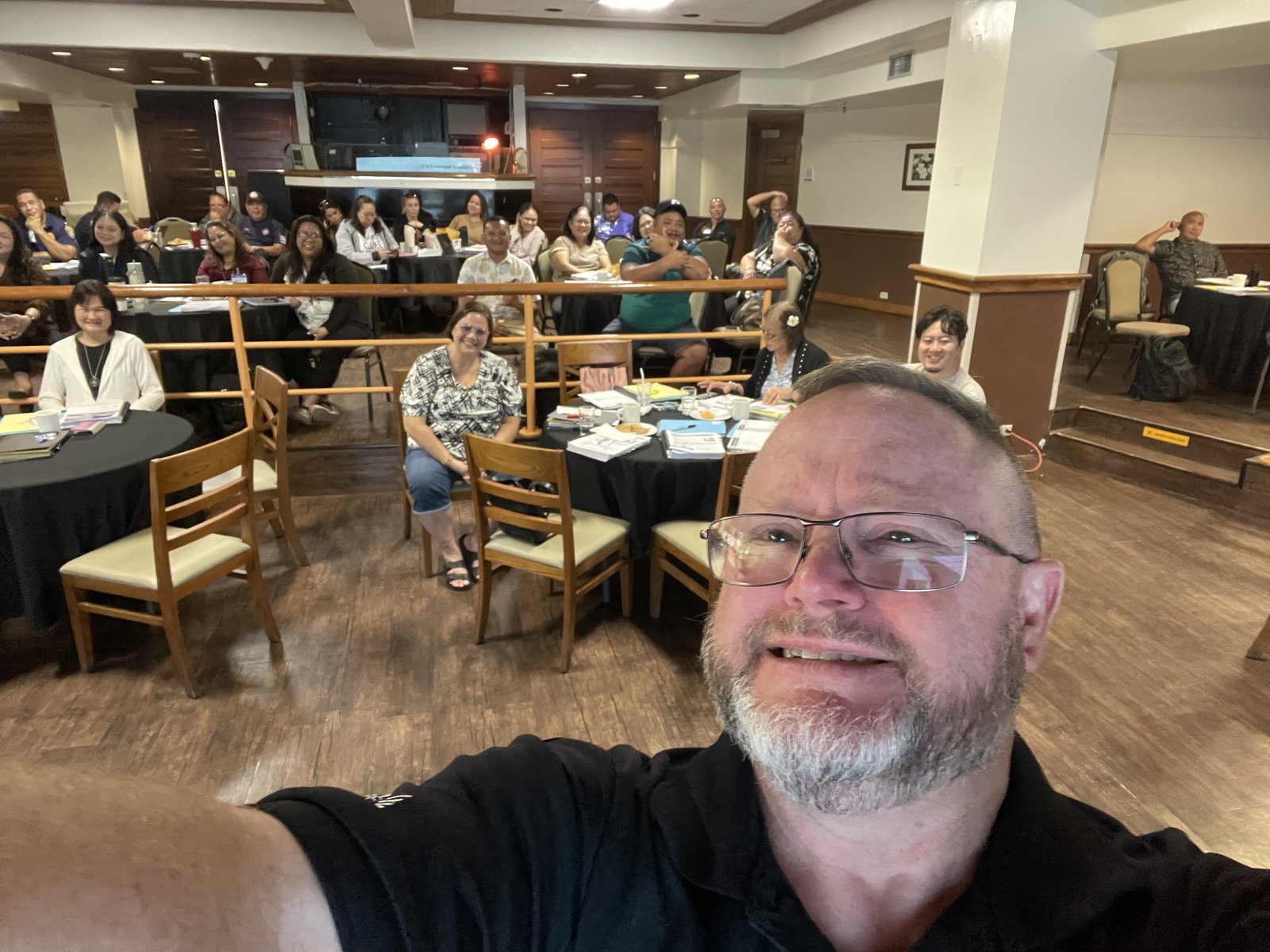 Eric Combs training a room of educators
