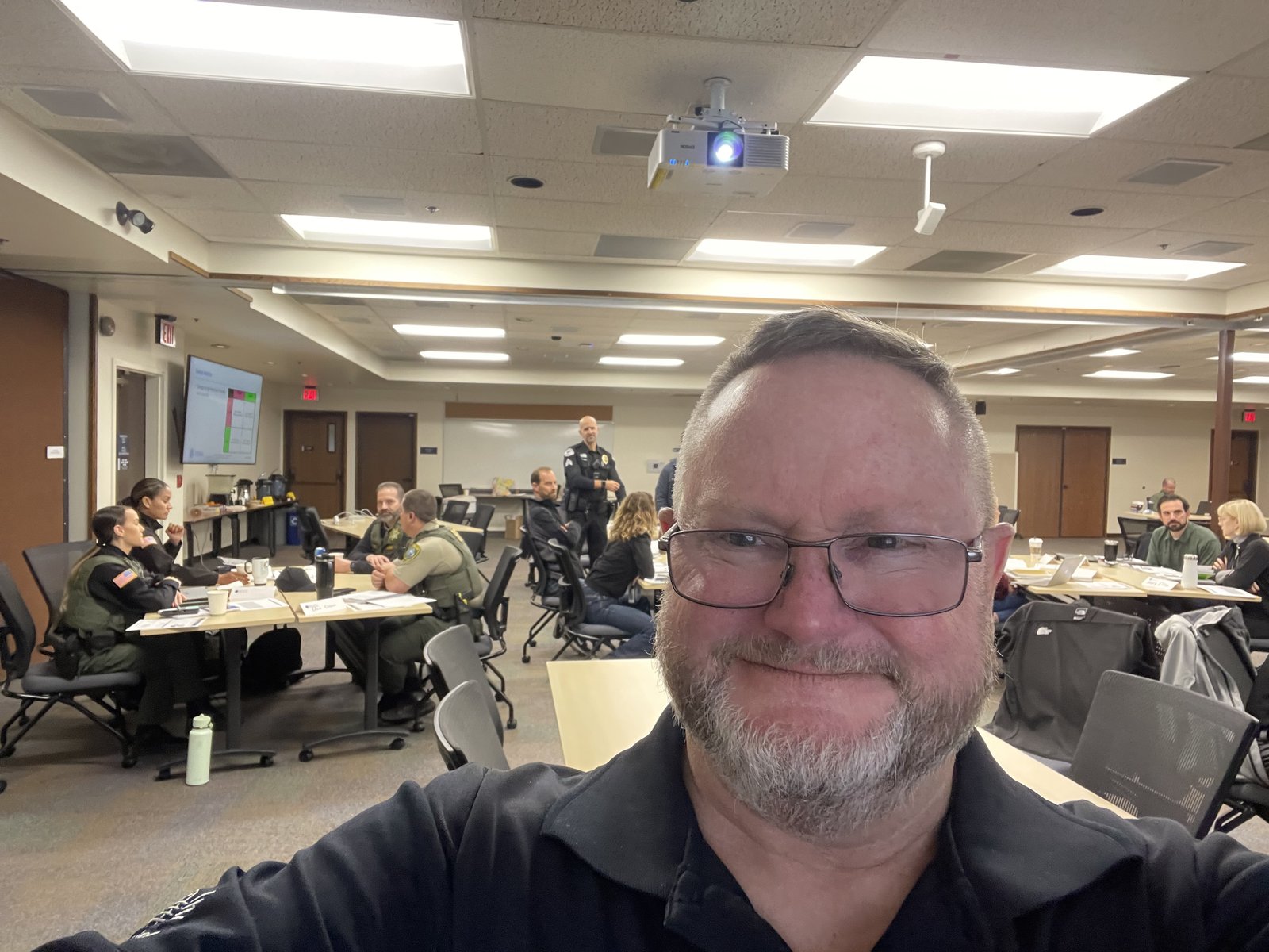 Eric Combs training law enforcement and school safety teams